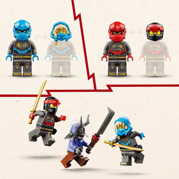 Produktbild: LEGO NINJAGO 71870 Die Zwillings-Titanmechs, Actionfiguren zum Bauen, Spielen und Ausstellen