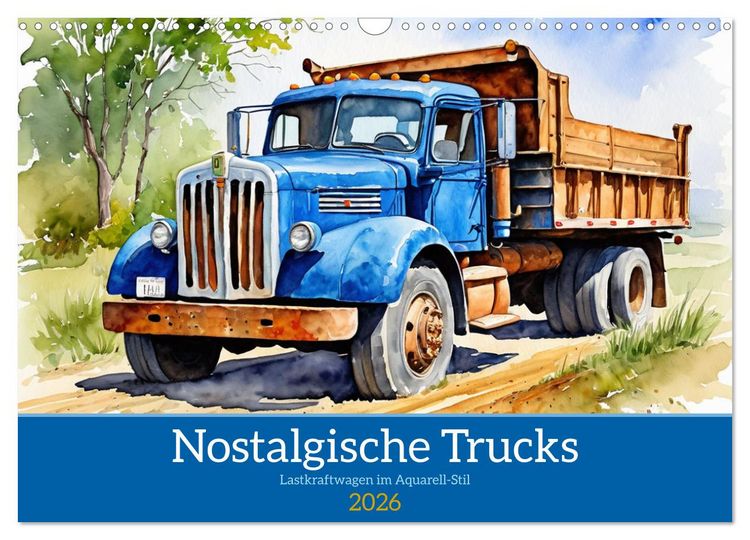 Produktbild: Nostalgische Trucks (Wandkalender 2026 DIN A3 quer), CALVENDO Monatskalender