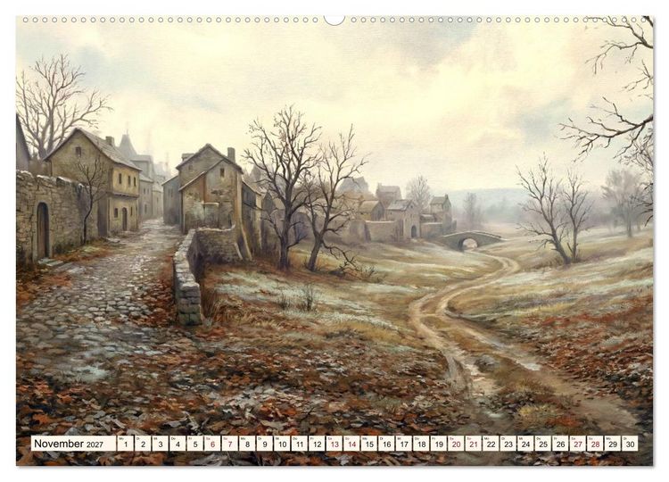 Produktbild: Welten der Literatur - Zw&ouml;lf Zust&auml;nde des Imagin&auml;ren (hochwertiger Premium Wandkalender 2027 DIN A2 quer), Kunstdruck in Hochglanz
