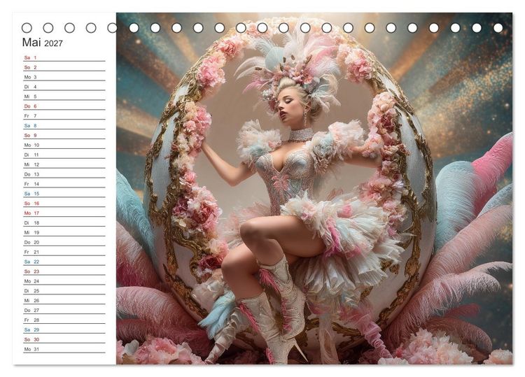 Produktbild: Burlesque Glamour (Tischkalender 2027 DIN A5 quer), CALVENDO Monatskalender