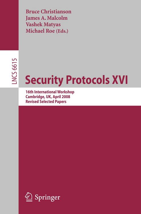 Produktbild: Security Protocols XVI