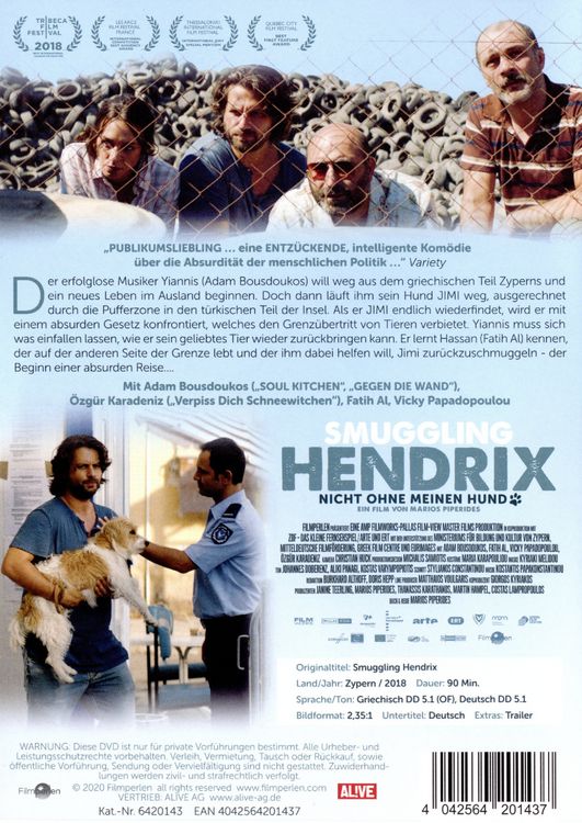 Produktbild: Smuggling Hendrix - Nicht ohne meinen Hund