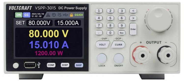 Produktbild: VOLTCRAFT VSPP-3015 Labornetzger&auml;t f&uuml;r Rackeinbau, einstellbar 0 - 150 V/DC 0 - 30A 3000W USB, LAN programmierbar, fernsteuerbar