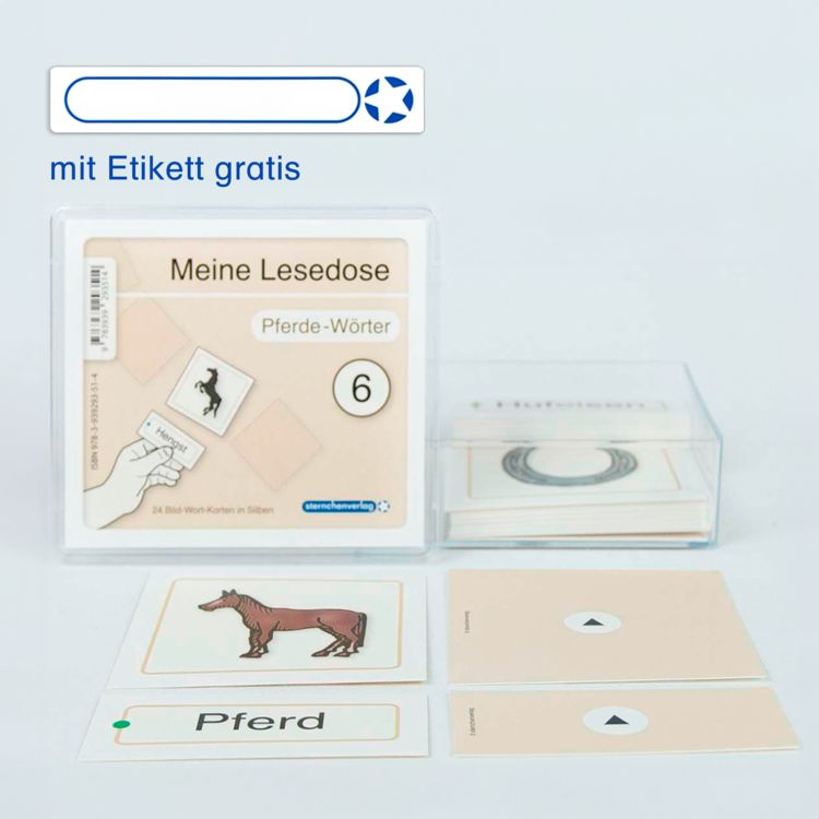 Produktbild: Meine Lesedose 6 - Pferde-W&ouml;rter - Jetzt neu mit Etikett zum Beschriften