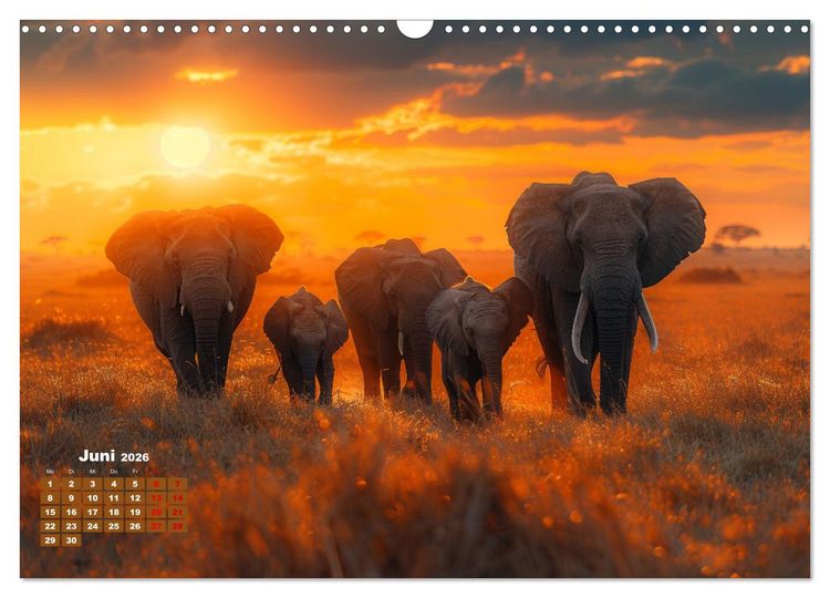 Produktbild: Liebenswerte Elefanten (Wandkalender 2026 DIN A3 quer), CALVENDO Monatskalender