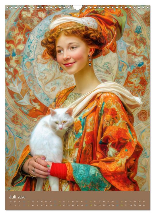 Produktbild: Frauen in Kost&uuml;men - Sinnliche Sch&ouml;nheit des Art Nouveau (Wandkalender 2026 DIN A3 hoch), CALVENDO Monatskalender