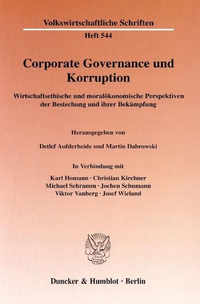 Produktbild: Corporate Governance und Korruption.