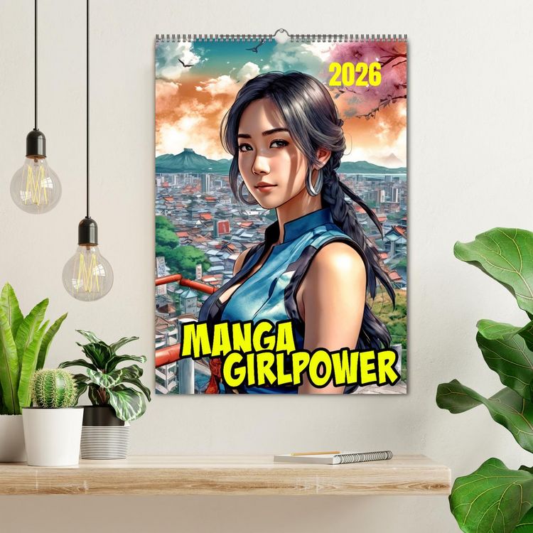 Produktbild: Manga Girlpower (Wandkalender 2026 DIN A2 hoch), CALVENDO Monatskalender
