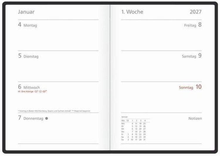 Produktbild: Wochentimer Colour pink 2027