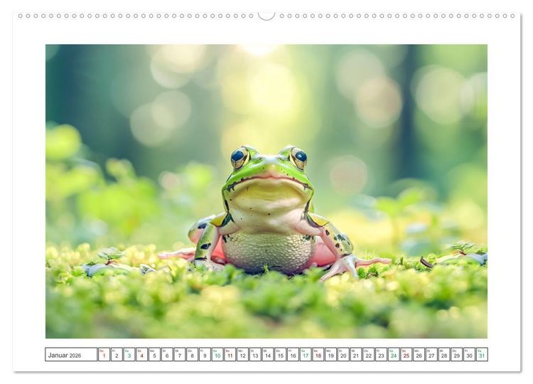 Produktbild: Lustige Amphibienbande (Wandkalender 2026 DIN A2 quer), CALVENDO Monatskalender