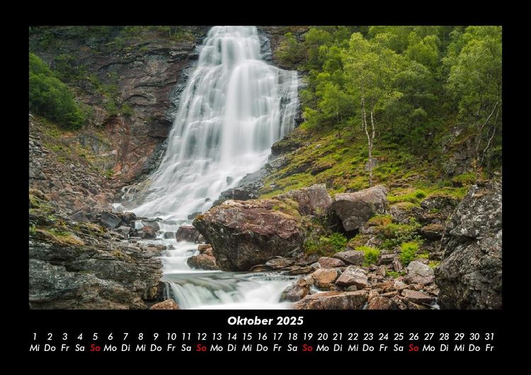 Produktbild: Wasserf&auml;lle 2025 Fotokalender DIN A3