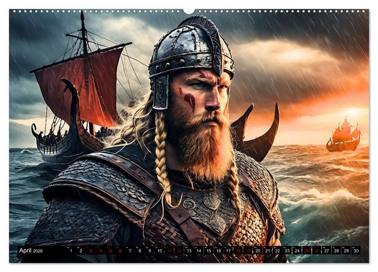 Produktbild: Kampf der wilden Wikinger (Wandkalender 2026 DIN A2 quer), CALVENDO Monatskalender