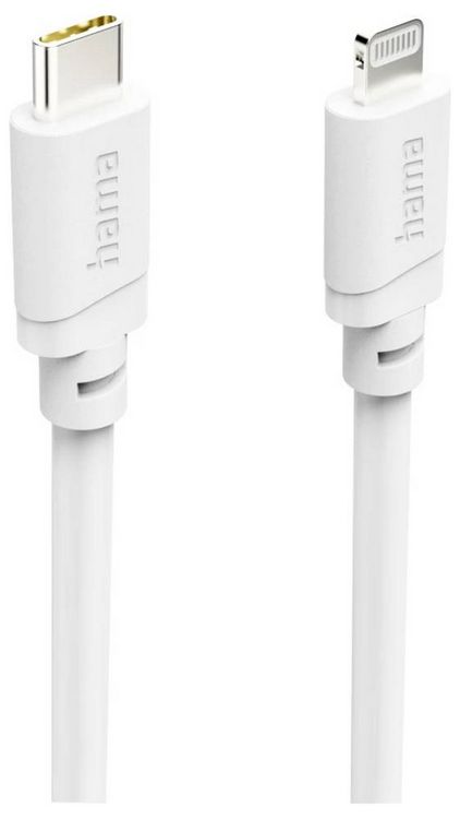Produktbild: Hama USB-Ladekabel USB 2.0 USB-C&reg; Stecker, Apple Lightning Stecker 1m Wei&szlig; 00201815