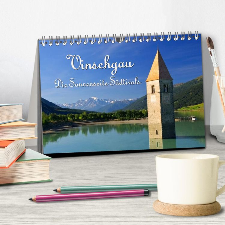 Produktbild: Vinschgau - Die Sonnenseite S&uuml;dtirols (Tischkalender 2026 DIN A5 quer), CALVENDO Monatskalender
