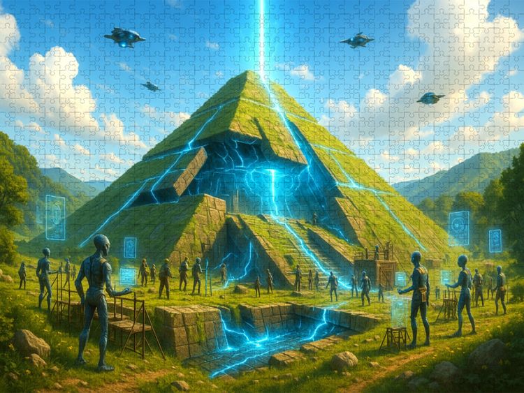 Produktbild: CALVENDO Puzzle Bosnische Pyramiden - Erwachendes Mutterschiff | 1000 Teile Lege-Gr&ouml;&szlig;e 64x48cm Foto-Puzzle f&uuml;r gl&uuml;ckliche Stunden