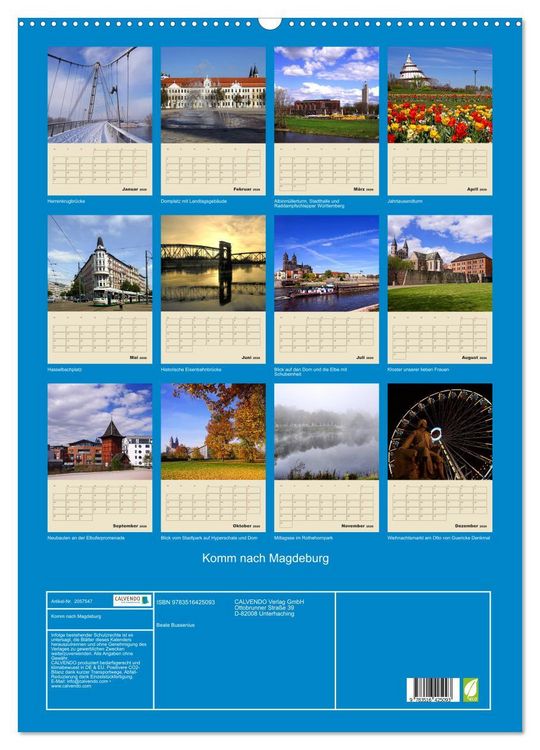 Produktbild: Komm nach Magdeburg (Wandkalender 2026 DIN A2 hoch), CALVENDO Monatskalender