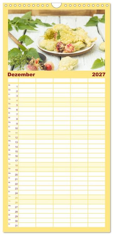 Produktbild: Familienplaner 2027 - K&ouml;stliche Brennnessel mit 5 Spalten (Wandkalender, 21 x 45 cm) CALVENDO