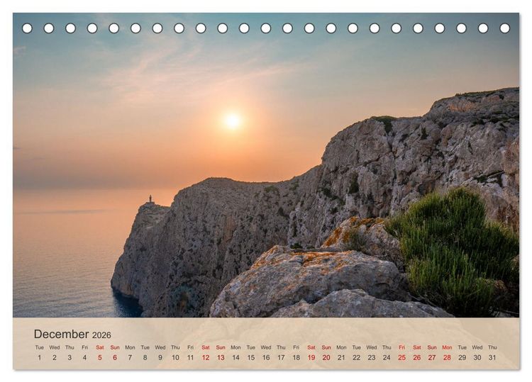 Produktbild: Mallorca - Pearl of the Mediterranean Sea (Desk Calendar 2026 DIN A5 landscape), CALVENDO 12 Month DeskCalendar