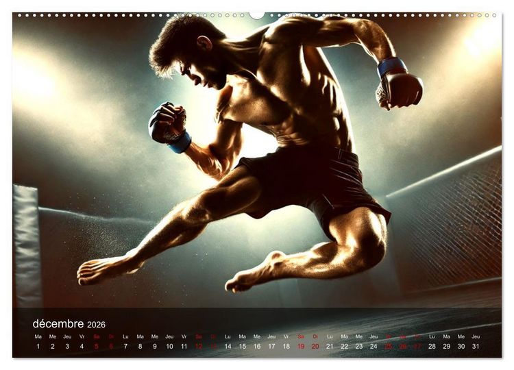 Produktbild: MMA - Mixed Martial Arts France (Calendrier mural 2026 DIN A2 vertical) calendrier de bureau