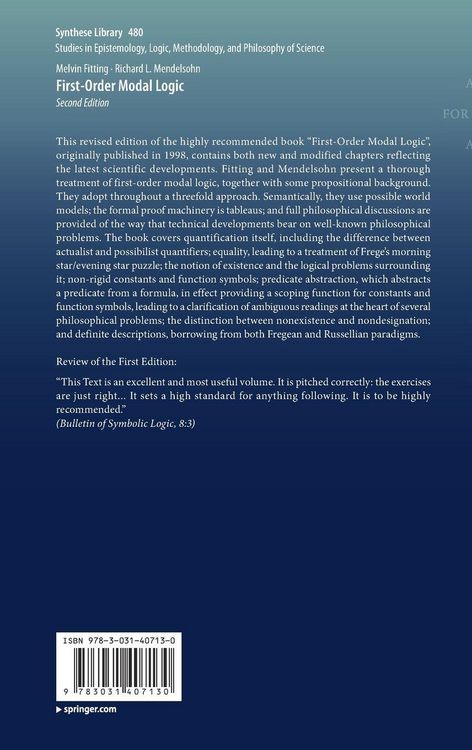 Produktbild: First-Order Modal Logic