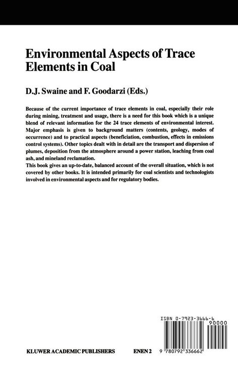 Produktbild: Environmental Aspects of Trace Elements in Coal