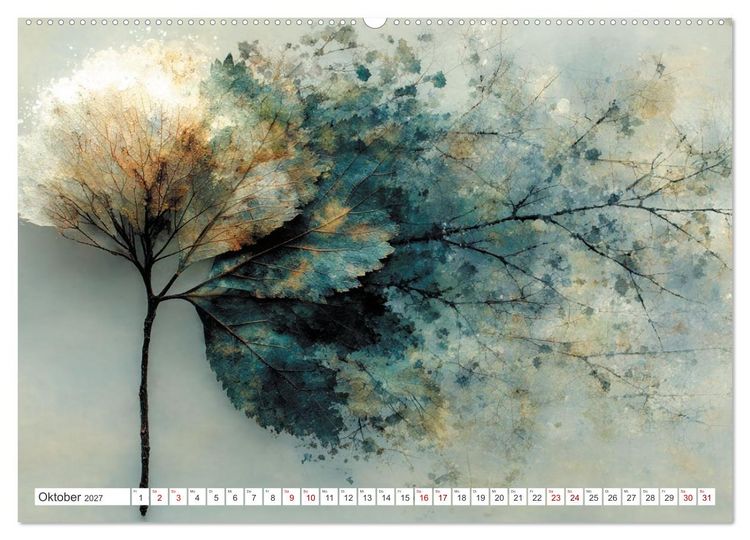 Produktbild: Blumen und Bl&auml;tter sind das sanfte L&auml;cheln der Natur. (hochwertiger Premium Wandkalender 2027 DIN A2 quer), Kunstdruck in Hochglanz
