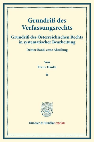 Produktbild: Grundri&szlig; des Verfassungsrechts.