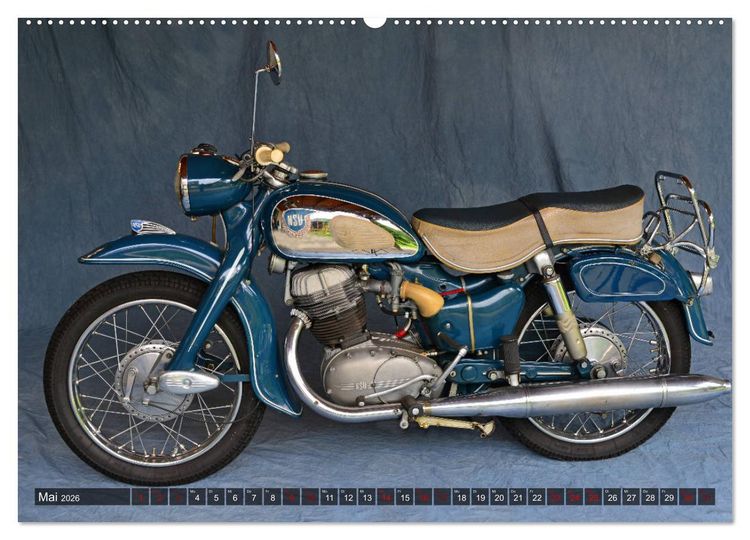 Produktbild: Deutsche Motorrad - Legenden - Rollende Kunstwerke aus alten Zeiten (Wandkalender 2026 DIN A2 quer), CALVENDO Monatskalender
