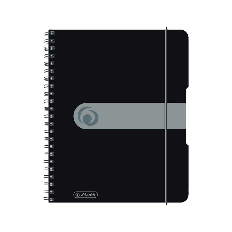 Produktbild: Herlitz Spiralblock A5 to go 80 Blatt kariert schwarz
