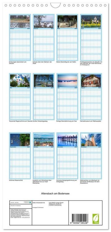 Produktbild: Familienplaner 2027 - Allensbach am Bodensee mit 5 Spalten (Wandkalender, 21 x 45 cm) CALVENDO