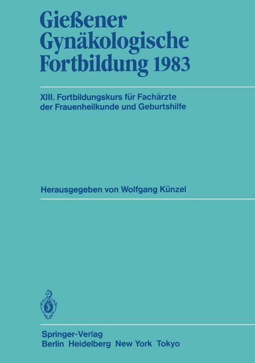 Produktbild: Gie&szlig;ener Gyn&auml;kologische Fortbildung 1983