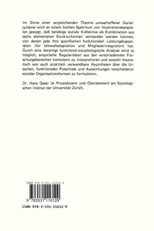 Produktbild: Strukturformen und Funktionsleistungen sozialer Systeme