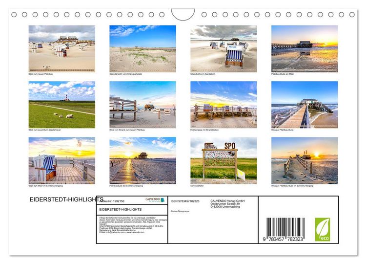 Produktbild: EIDERSTEDT-HIGHLIGHTS (Wandkalender 2026 DIN A4 quer), CALVENDO Monatskalender