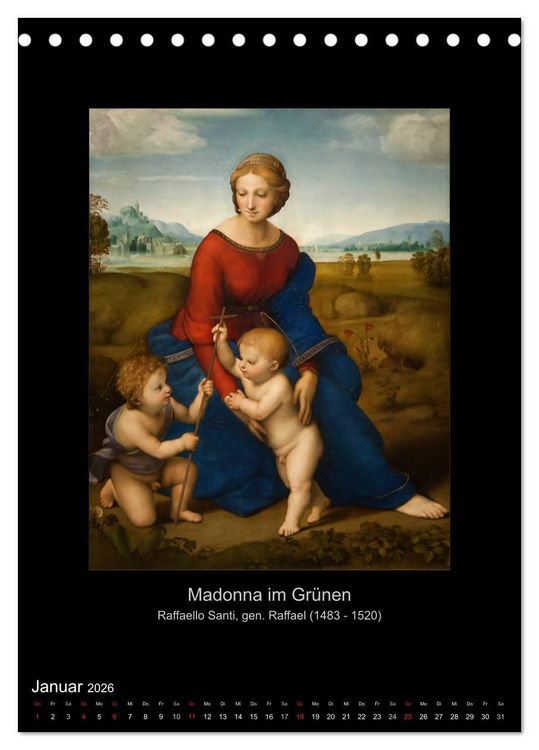 Produktbild: Jesus Christus - Das Leben Christi auf Gem&auml;lden der alten Meister (Tischkalender 2026 DIN A5 hoch), CALVENDO Monatskalender
