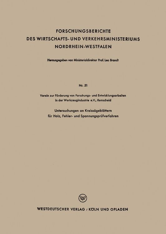 Produktbild: Untersuchungen an Kreiss&auml;gebl&auml;ttern f&uuml;r Holz, Fehler- und Spannungspr&uuml;fverfahren