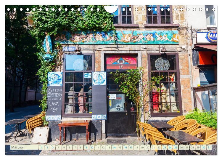 Produktbild: Fotografische Impressionen aus Antwerpen (Wandkalender 2026 DIN A4 quer), CALVENDO Monatskalender
