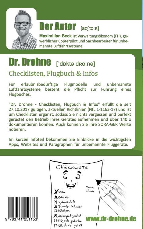 Produktbild: Dr. Drohne - Checklisten, Flugbuch & Infos