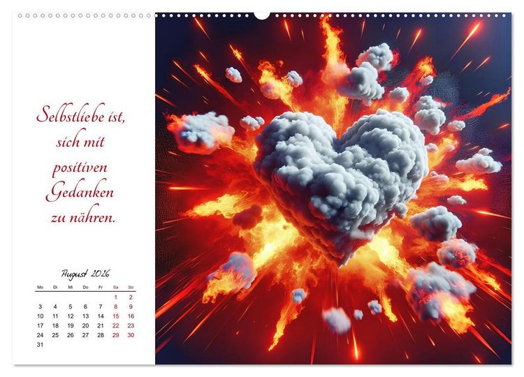 Produktbild: Dein Jahr gef&uuml;llt mit Selbstliebe (Wandkalender 2026 DIN A2 quer), CALVENDO Monatskalender