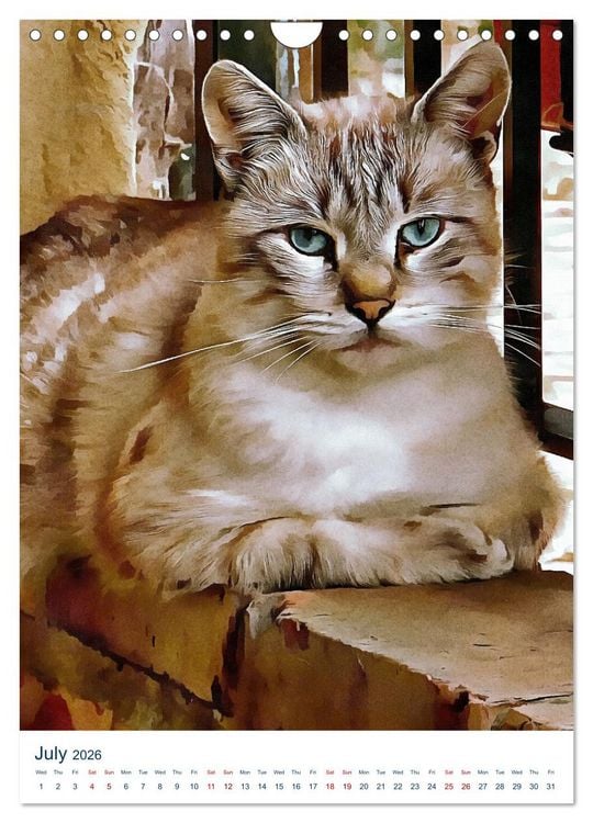 Produktbild: Umbrian Cats (Wall Calendar 2026 DIN A4 portrait), CALVENDO 12 Month Wall Calendar