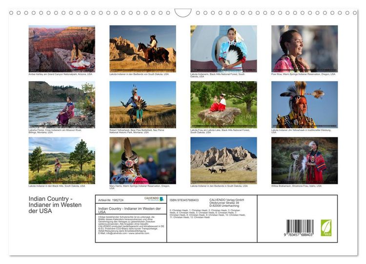 Produktbild: Indian Country - Indianer im Westen der USA (Wandkalender 2026 DIN A3 quer), CALVENDO Monatskalender