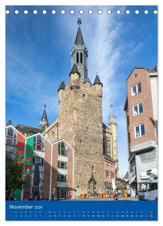 Produktbild: T&uuml;rme und Tore in Aachen (Tischkalender 2026 DIN A5 hoch), CALVENDO Monatskalender
