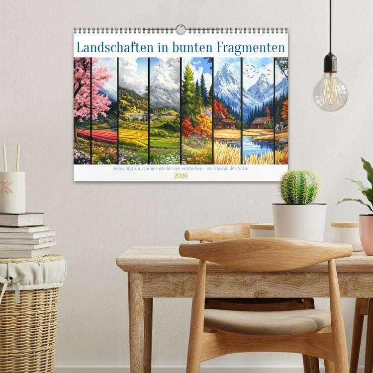 Produktbild: Landschaften in bunten Fragmenten (Wandkalender 2026 DIN A3 quer), CALVENDO Monatskalender
