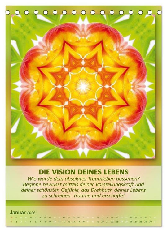 Produktbild: Light Energy Mandalas - Kalender - Vol. 2 (Tischkalender 2026 DIN A5 hoch), CALVENDO Monatskalender