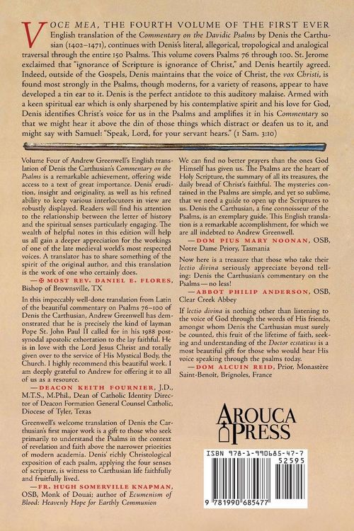 Produktbild: Voce Mea (Denis the Carthusian's Commentary on the Psalms)