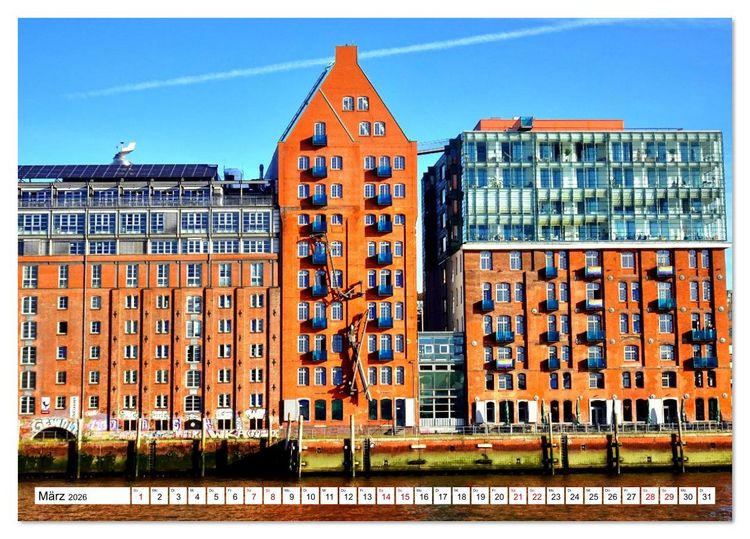 Produktbild: elbabw&auml;rts - Von Hamburg nach Cuxhaven (Tischkalender 2026 DIN A5 quer), CALVENDO Monatskalender