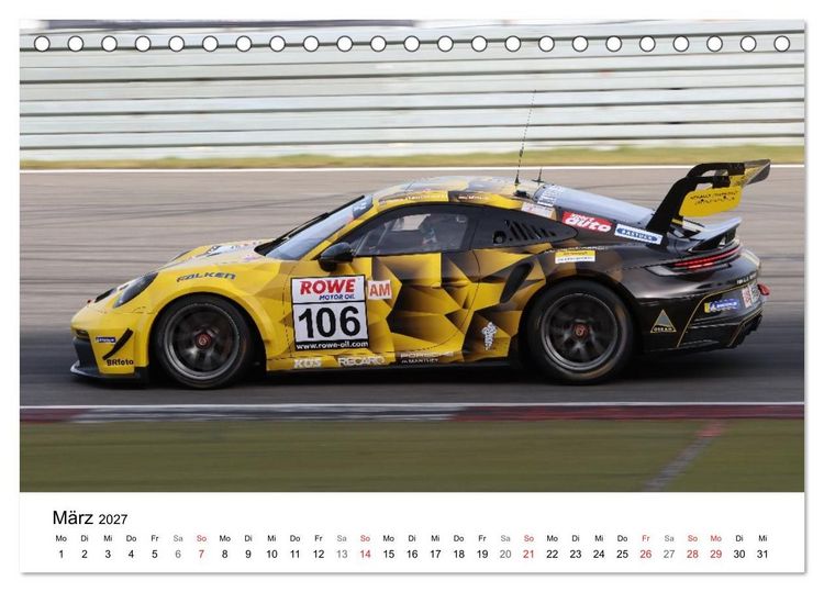 Produktbild: Motorsport aus Zuffenhausen (Tischkalender 2027 DIN A5 quer), CALVENDO Monatskalender