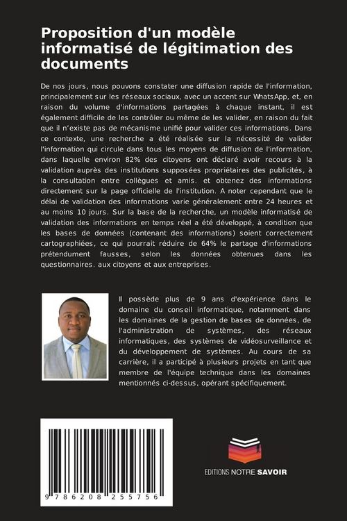 Produktbild: Proposition d'un mod&egrave;le informatis&eacute; de l&eacute;gitimation des documents