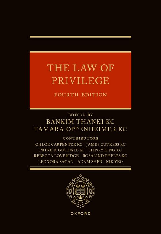 Produktbild: The Law of Privilege