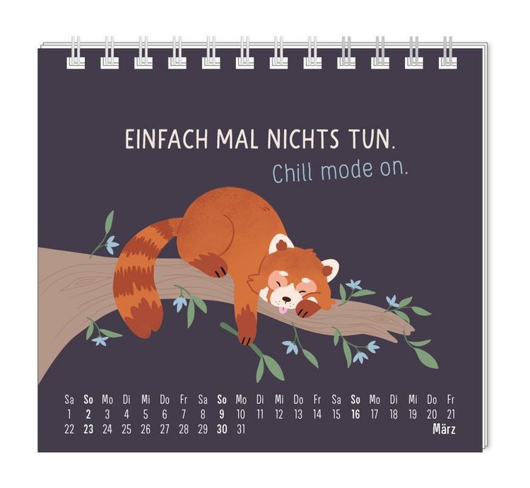 MiniKalender 2025 Einfach mal nichts tun. Grafik Werkstatt Thalia