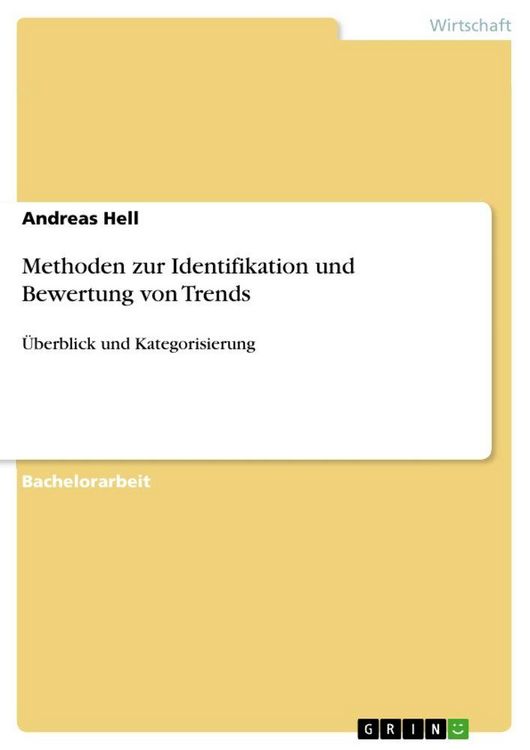 Produktbild: Methoden zur Identifikation und Bewertung von Trends